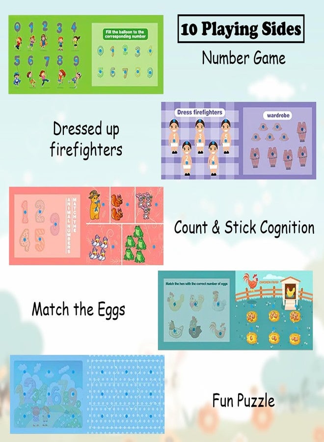 GLUN® Montessori Quiet Book for Kids, Interactive Learning Busy for Toddlers, Educational Toys for 2-5 Year Olds, Preschool Activity, Birthday Return Gift for Boys & Girls (Numeric Theme) - Image 3